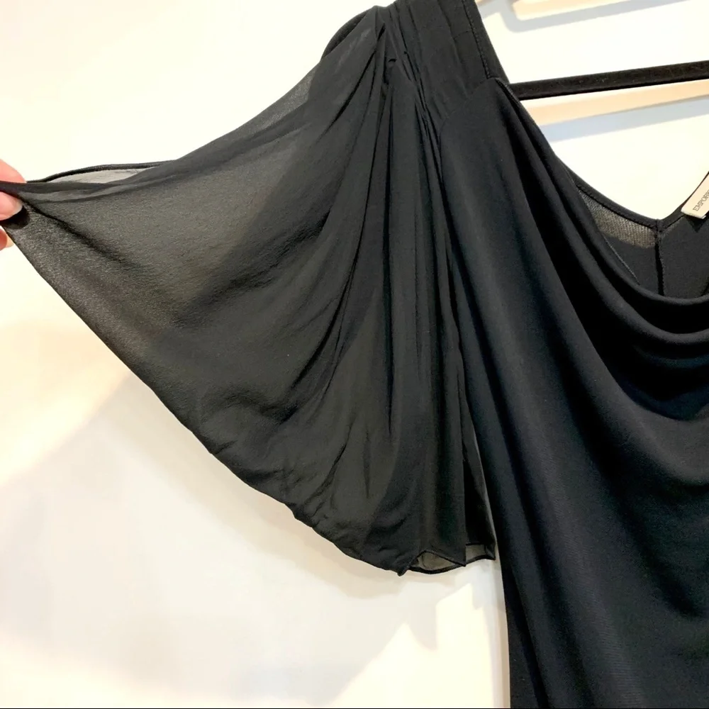 Emporio Armani Black Cowl Neck Cold Shoulder Dress - Picture 6 of 10
